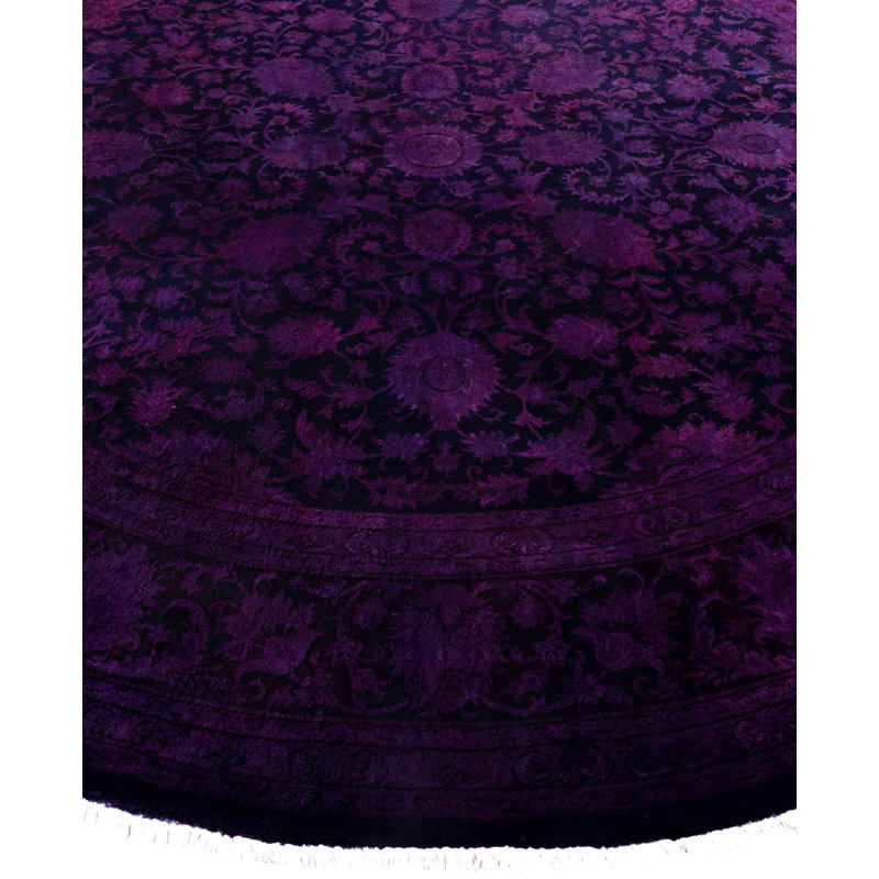 Tapis rond en laine 8 pi 1 po x 8 pi 2 po Huckstep