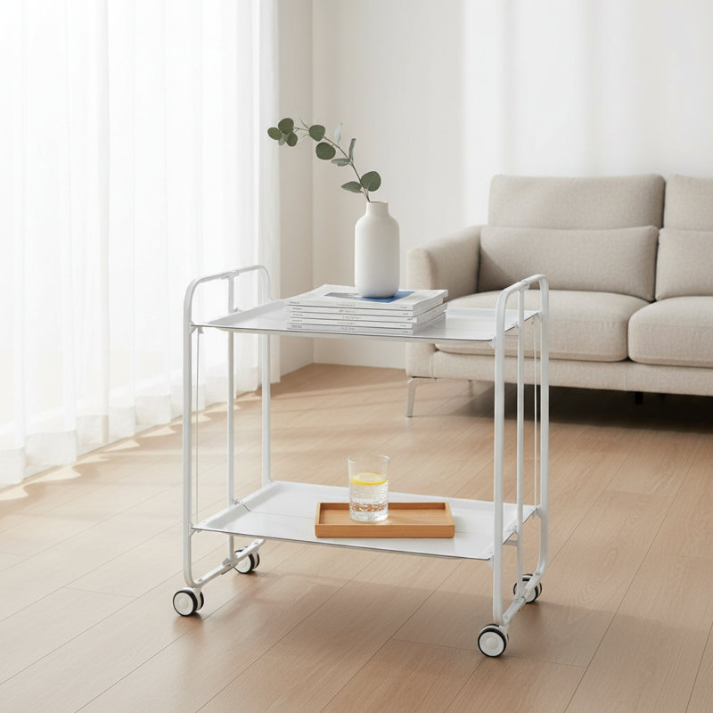 Yates Serving Cart, White, White