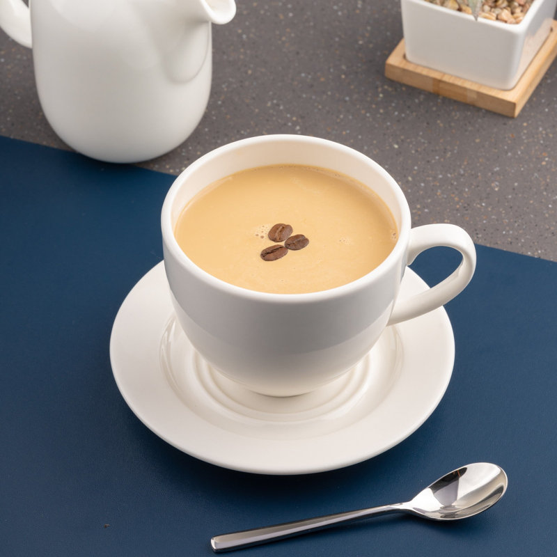 Tasse italienne empilable en porcelaine de qualité supérieure PRime Ivory Premium | Ivoire | 11,5 oz | Va au micro-ondes et au lave-vaisselle