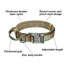 Boucle en métal tactique robuste pour l'entraînement canin K9, très grand, camouflage