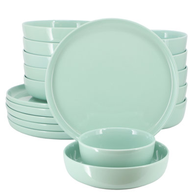Service de table en porcelaine 18 pièces Ebern Designs Campos