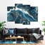 Abstract Blue Marble Multi Piece Canvas Print-93059918