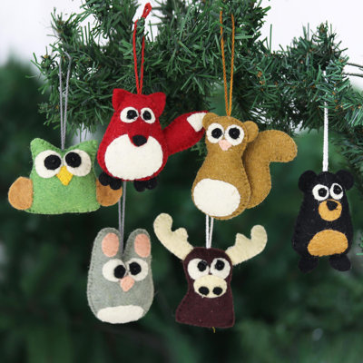 3.5'' Handmade Plaid Fabric Holiday Shaped Ornament
