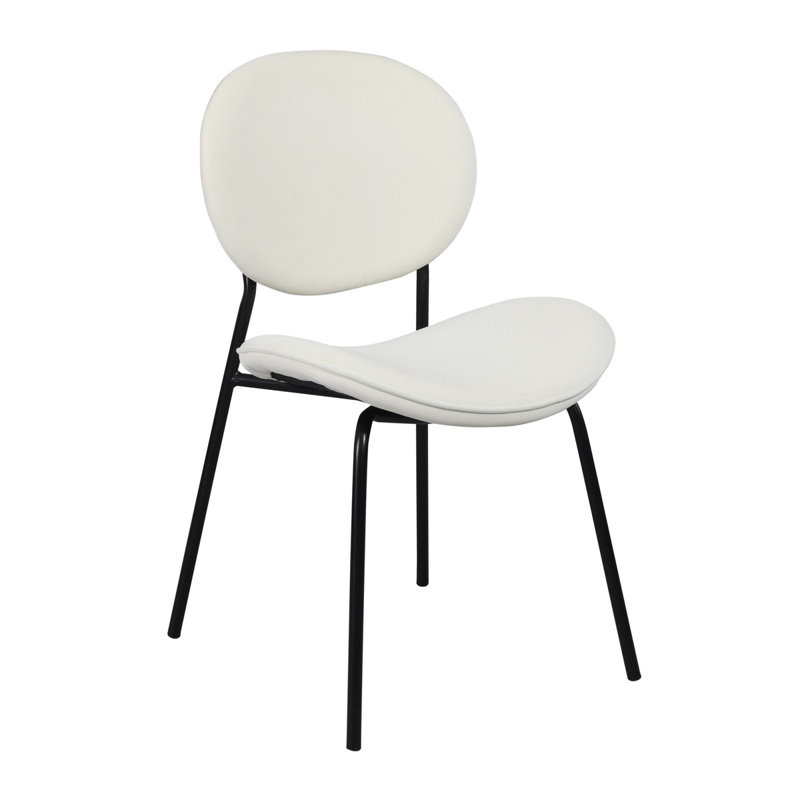 Alaya 137.2cm H Velvet Upholstered Side Chair, Beige
