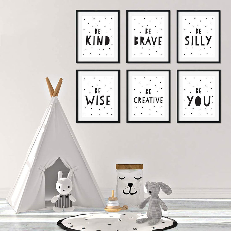 « be kind », ensemble de 6 pièces, impression sur papier Dedmond