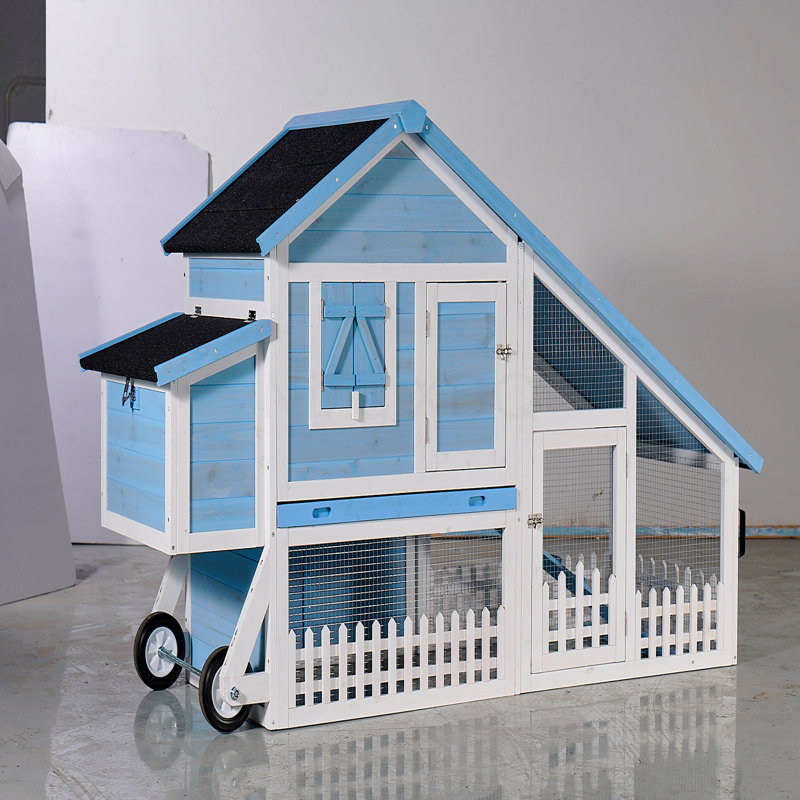 Cage à lapin en bois 76 po avec toit en asphalte imperméable 76 po