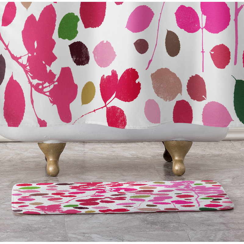 Bath Rug, Pink/Green