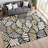 Machine Washable Indoor/Outdoor Chantille ACN2384 Floral Rug-1634722613