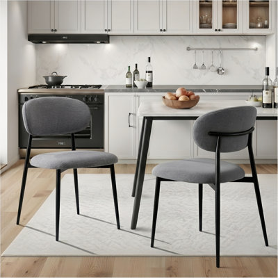 Chaises d'appoint rembourrées de 32,8 po de hauteur, chaises de cuisine modernes pour salle à manger, salon (siège de 2)