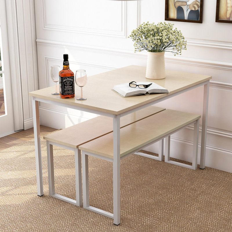 Ensemble de salle à manger 3 pièces, Beige, Beige