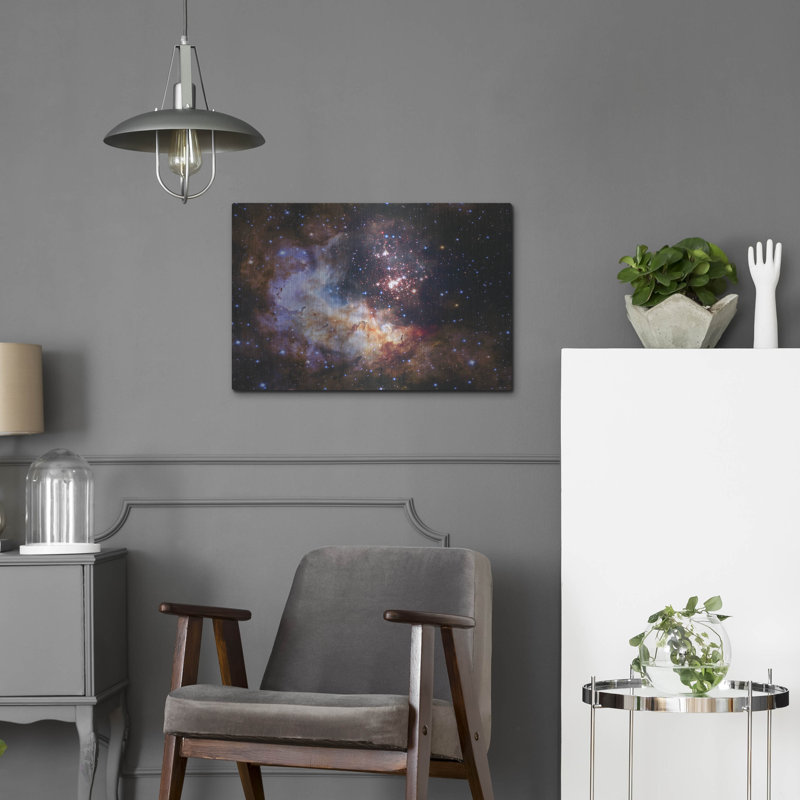 Télescope céleste Hubble, art mural en métal, H 16 po x l 24 po