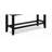 1Pc Transitional Relaxed Vintage Style Charcoal Black Finish Counter Height Bench Fabric Upholstery Dining Room Solid Wood Wooden Furniture
