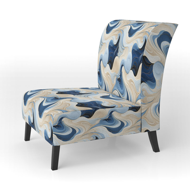 Coastal Minimalisme Boho Motif - Fauteuil de chambre contemporain rembourré
