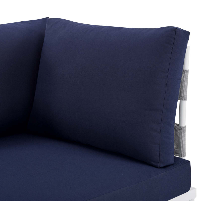 Harmony Sunbrella Outdoor Patio Aluminum Sofa by Modway, Navy Sunbrella®