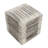 Galaxy Striped Silver Cowhide Pouf 18"