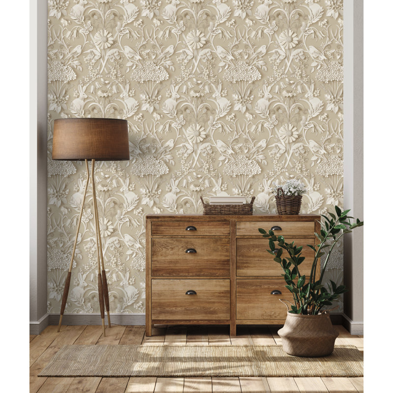 Woodland Trees Wallpaper, Natural