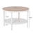 Vintage Brown Round Farmhouse Coffee Table, 2-Tier Storage-572233947-603608885