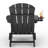 Folding Adirondack Chair Set of 2 with Side Table, HDPE Outdoor Patio Chairs with Cup Holder-704086132
