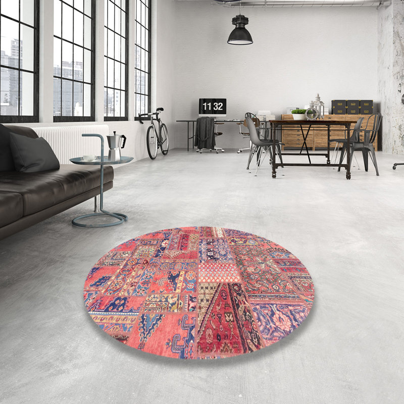 Abstract Indoor Rug, Round 5'