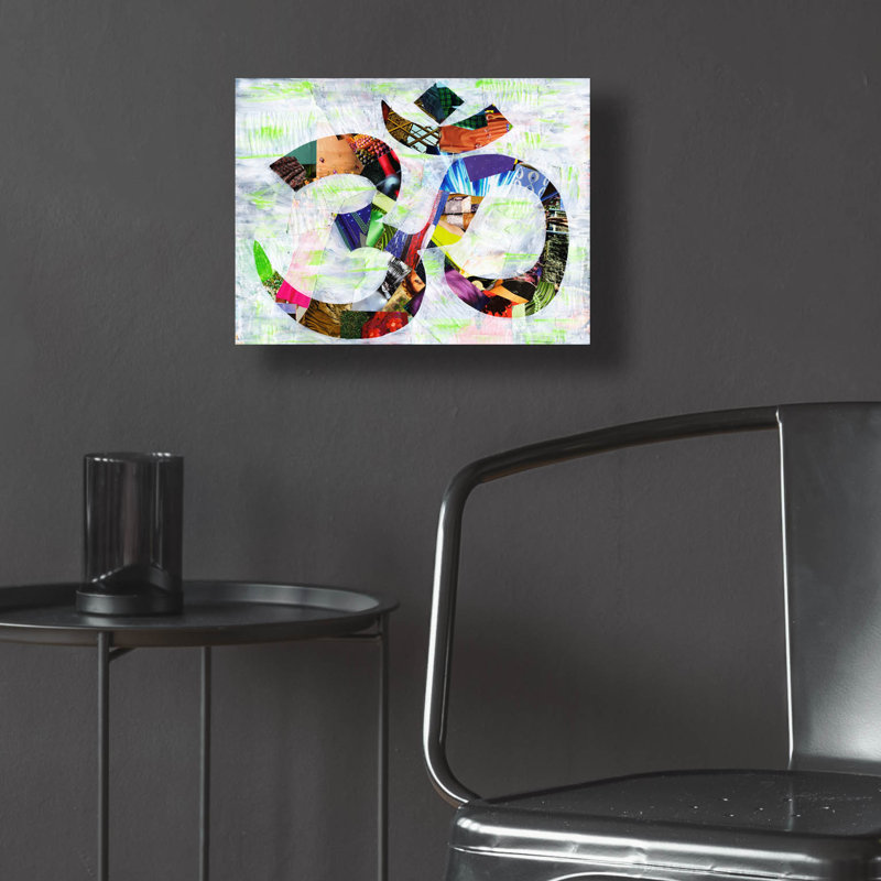 «Namaste» par Artpoptart, art mural en verre acrylique, H 12 po x l 16 po x P 0,13 po