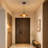 12'' Wide 1 - Light Vintage Metal Pendant Light with Wood-Grain and Silver Layered Shade Design