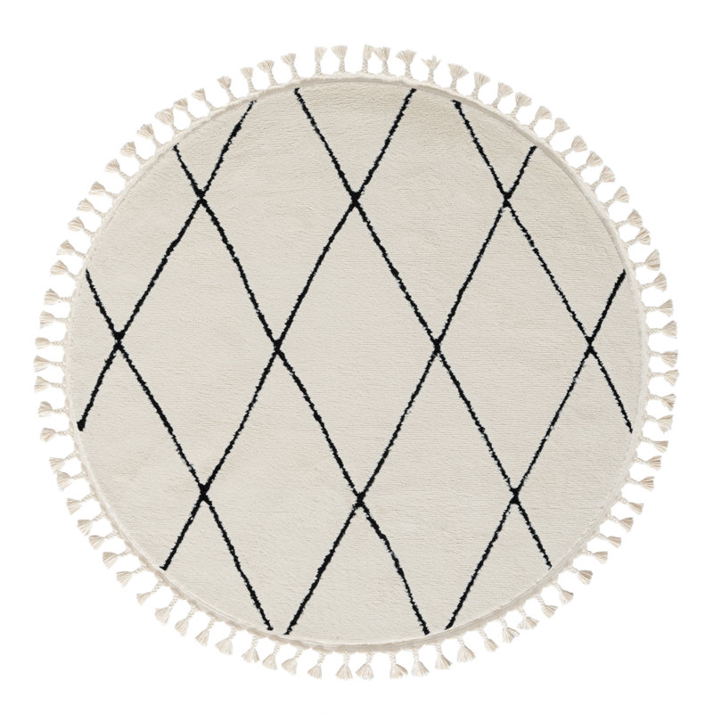 Fantasy Tapis white Rug, Round 140cm