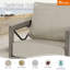 Ensemble de conversation de patio en aluminium pour 5 personnes avec table basse ronde et coussins Sunbrella® Marindo