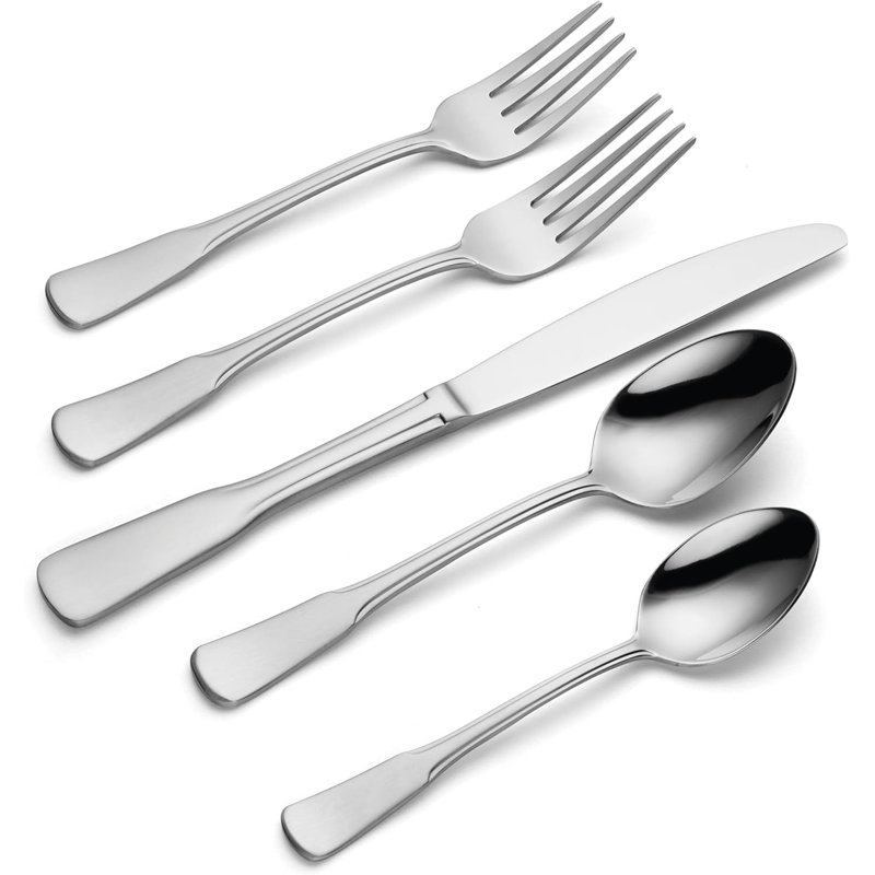 Ensemble de couverts 45 pièces avec ustensiles de service 45 pièces