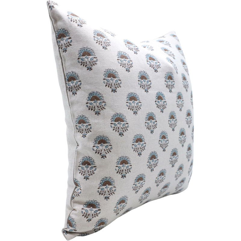Housse de coussin à motif floral Fabcline - taie d'oreiller traditionnelle, Indarjeet, H 24 po x l 24 po