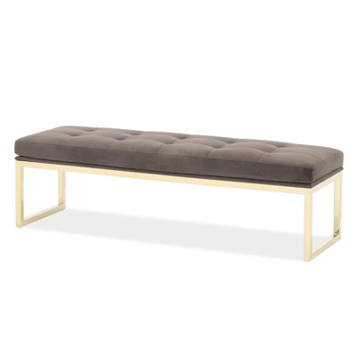 Banc d'appoint en velours Dahlia - Chocolat
