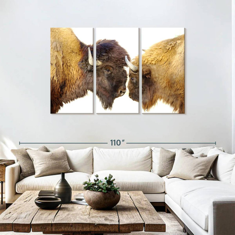 Brampt Bisons I, 48" H x 74" W