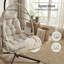 Height-Adjustable Hanging Egg Chair With Stand, Foldable Removable Basket, Cushion, Grey-397161237