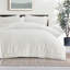 Ensemble de couette à rayures gaufrées Brookstone CoolTouch, King, Ivoire