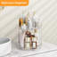 Organisateur de maquillage rotatif 360 ° - Organisateur de plateau tournant à 2 niveaux, organisateur de comptoir de salle de bain transparent, plateau de parfum pour la toilette Spinning Skincare
