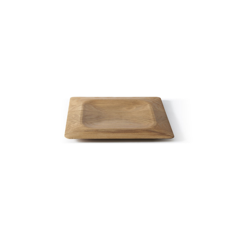 Solid Wood Tray, Brown, 30 cm W x 30 cm D x 1.6 cm H