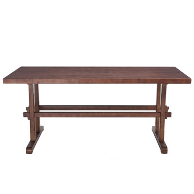 69" 6-Person Solid Wood Rectangular Dining Table