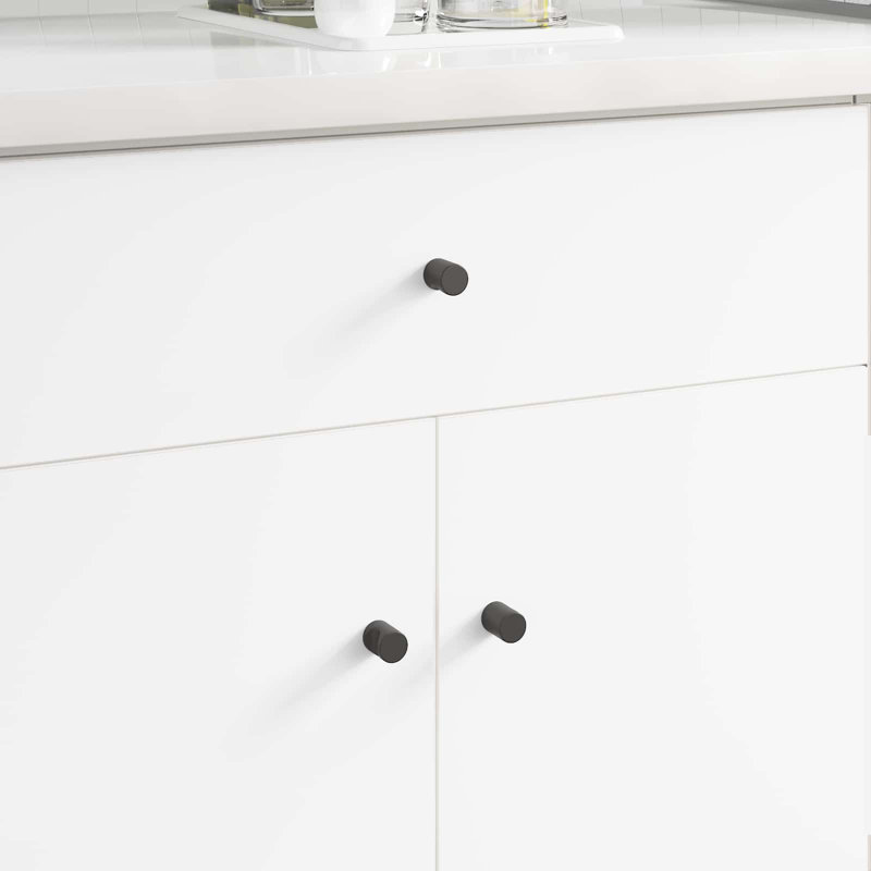 Vidaxl Cabinet Knob Black Iron Furniture Accessory Door Handle Home Decor Grip
