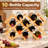 Paradkar 10-Bottle Foldable Bamboo Wine Rack, Freestanding Countertop Wine Bottle Holder, Natural