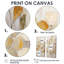 «Beige Botanical Impressions II», art mural abstrait botanique 2 pièces-376328629-376328626-376328630