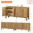 Adora Set Of 2 Sideboard Buffet With Storage, Modern 126" Wood Credenza With Doors And Adjustable Shelves For Kitchen,Living Room-1481556385