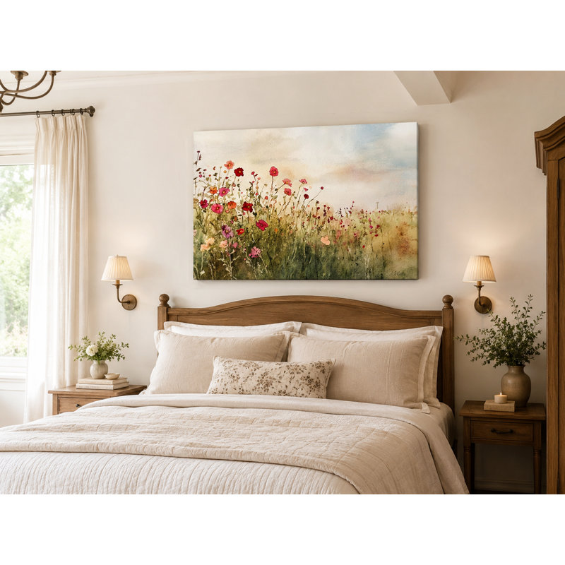 Art mural sur toile tendue Wildflower Meadow, H 36 po x l 48 po