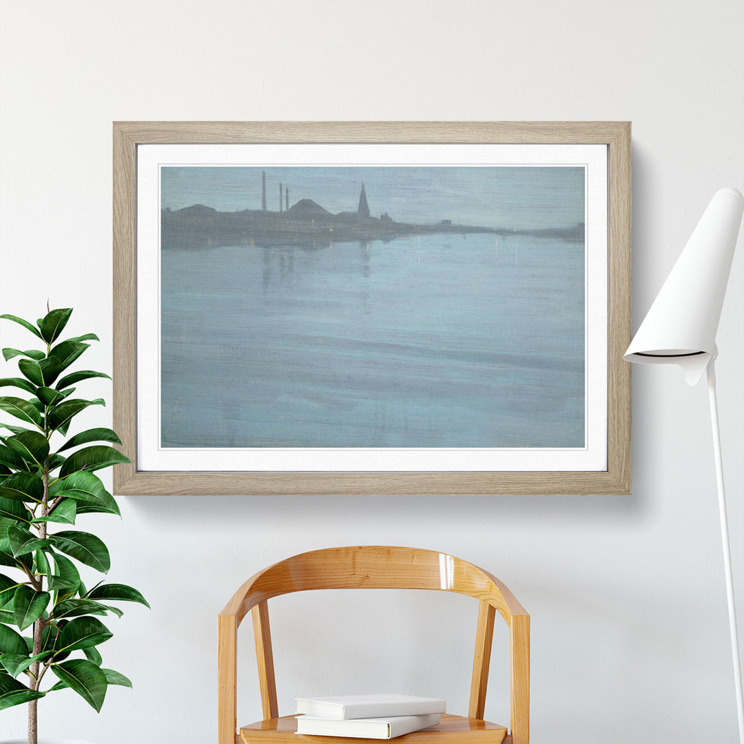 Nocturne in Blue and Silver by James Mcneill Whistler - Framed Print