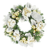 28" Snowy Leaves Holiday Wreath