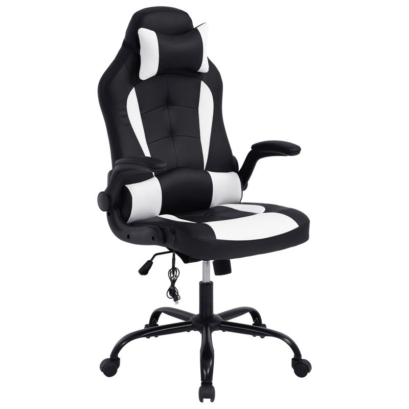 Fauteuil de jeu Alaire, Blanc/Noir