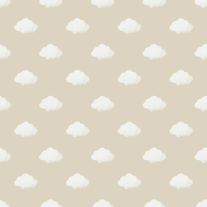 Little Explorers 2 Cloud Wallpaper Roll, Beige