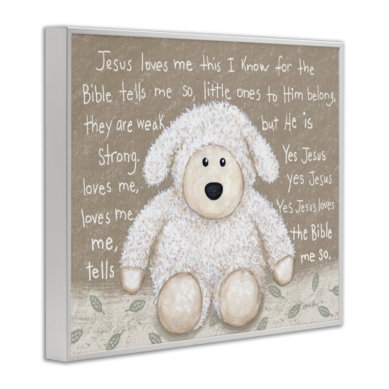 «Jesus Loves Me Little Lamb», estampe numérique, design par Annie Lapoint, H 24 po x l 30 po