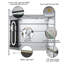 Rangement de salle de bain moderne intelligent en aluminium avec prise murale Gfci, miroir anti-buée et éclairage réglable pour les maisons de luxe