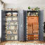 Armoire de rangement en métal 71 po, rangement pour garage avec portes verrouillables et tablettes réglables-1476726639