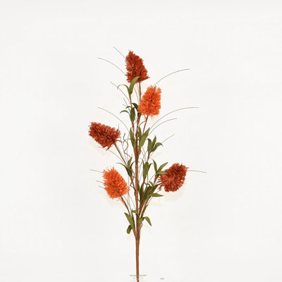 Artificial Farmhouse Callistemon Floral Arrangement For Vase Filler, Greenery Foliage Branch With Long Stem Faux  Flower For Home Wedding Party Dining Table Centerpiece Decor