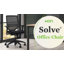 Chaise de bureau ergonomique en maille Hon Solve, structure noire, écorce-123244331-123244102